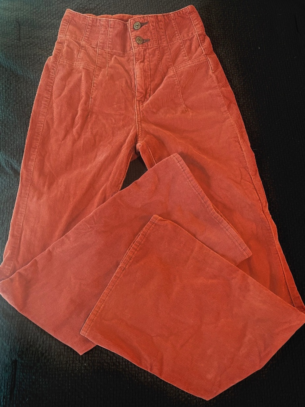 WE THE FREE Jayde Cord Rustic Orange Corduroy Bell Bottom